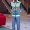 Exclusive Satin Digital Print Zip-Up Jacket Worn by Kapil Sharma - Bharat Reshma
