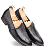 Leather Slip-On Loafers for Men with Elegant Brogue Detailing - Bharat Reshma