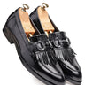 Leather Horsebit Loafers for Men with Fringe Tassel Detailing - Bharat Reshma