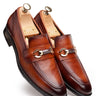 Leather Loafers with Metal Bit Design - Bharat Reshma