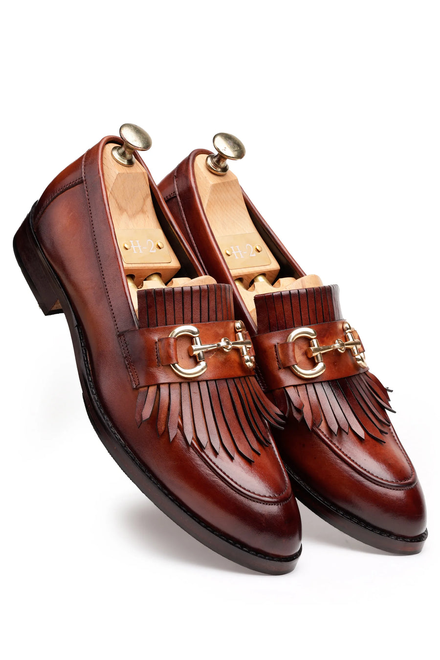 Leather Horsebit Loafers for Men with Fringe Tassel Detailing