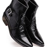 Men’s Heeled Ankle Boots with Exotic-Embossed Leather - Bharat Reshma