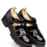 Hand-Polished Pure Leather Cage-Design Sandal Shoes - Bharat Reshma