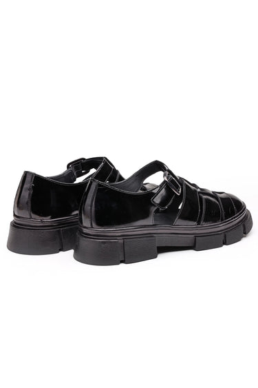 Hand-Polished Pure Leather Cage-Design Sandal Shoes - Bharat Reshma