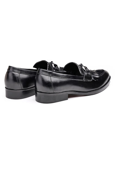 Leather Horsebit Loafers for Men with Fringe Tassel Detailing - Bharat Reshma