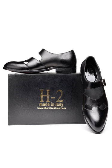 Stylish Leather Monk Strap Shoes for Men - Bharat Reshma