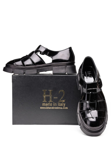 Hand-Polished Pure Leather Cage-Design Sandal Shoes - Bharat Reshma