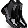 Black Patent Leather Chelsea Boots – Premium Gloss Finish - Bharat Reshma