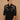 Black V collar fish motifs embroidered shirt - Bharat Reshma