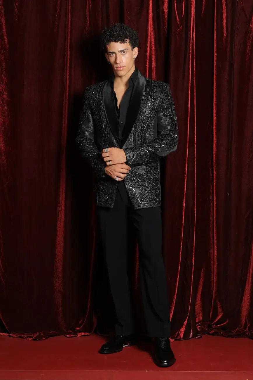 Gunmetal edge tuxedo set