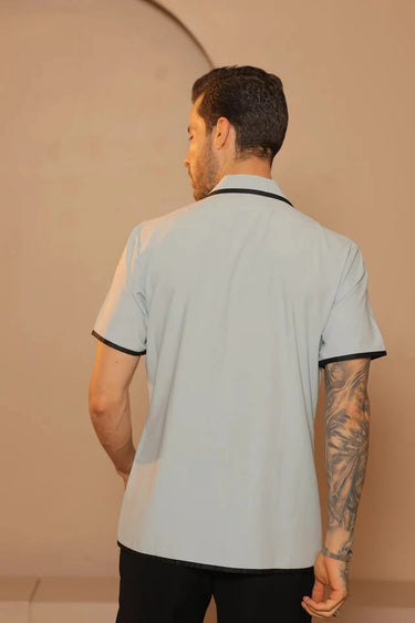 Sage Green Thread 3d embroidered shirt