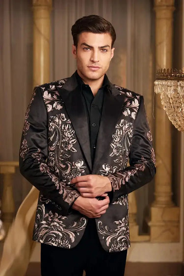 Black Velvet royale digital print Tuxedo