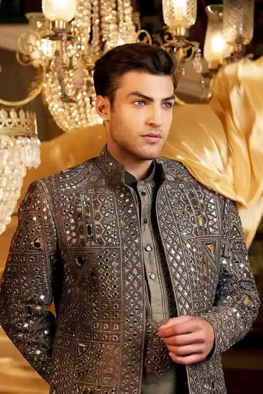 Mehendi Grey Mirror Indo Set