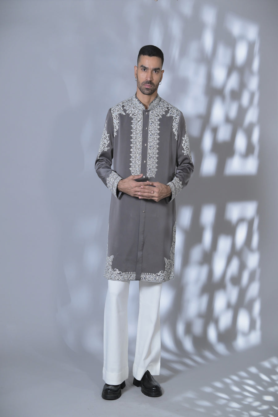Designer Lukhnavi Embroidered kurta Set for Men