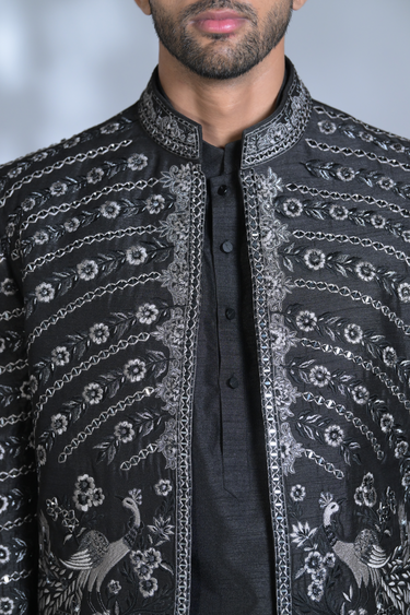 Designer Black Embroided kurta