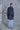 Designer Blue Front open indo-western embroided