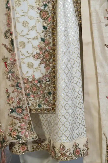 Designer French knots Zari work sherwani