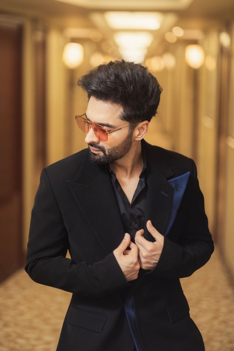 Jackky Bhagnani in Black Classic Suit
