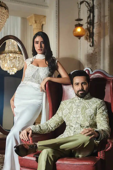 Emraan Hashmi in pure pistachio harmony Bandhgala