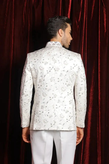 Ivory bloom bandhgala set
