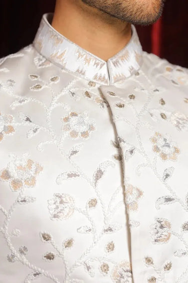 Ivory bloom bandhgala set