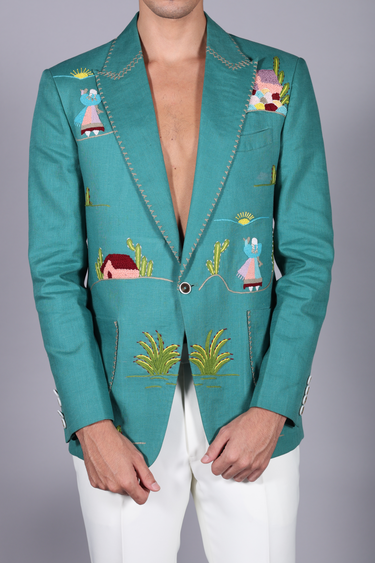 Blue Teal fun jacket