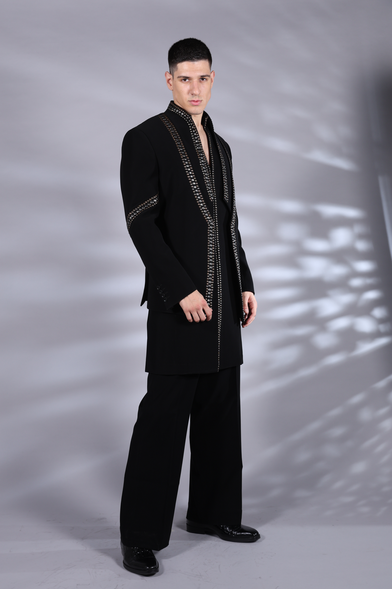 Designer Black Sleeveless long Indo-western