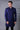 Royal blue fully embroided Indo western set