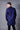 Royal blue fully embroided Indo western set