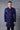 Royal blue fully embroided Indo western set
