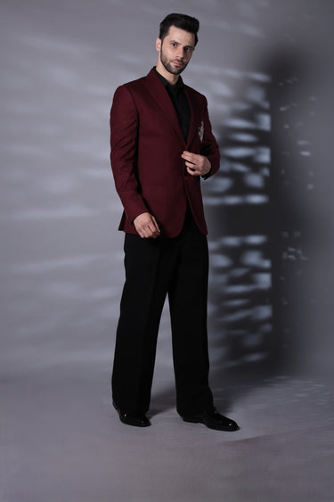 Heritage Elegance Maroon Blazer