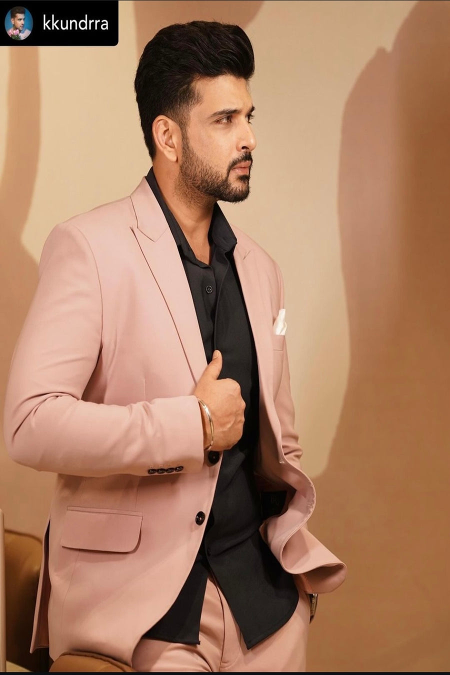 KARAN KUNDRA in Our Designer Pink 2 Piece Suit