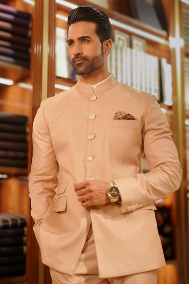Powder Pink donatella Bandhgala