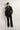 Black Magna Suiting Fire Hand Paint Jacket - Bharat Reshma