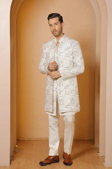 Ivory structure indowestern set