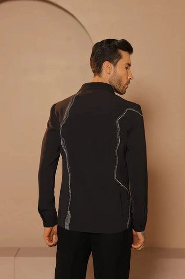 Black Thread embroidered shirt