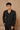 Black Double satin attached scarf style shirt - Bharat Reshma