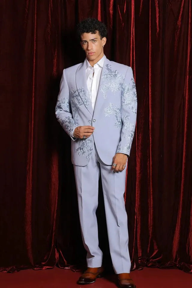 Gray bloom tuxedo set