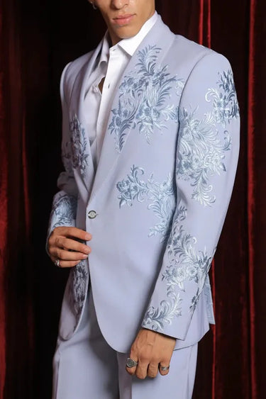Gray bloom tuxedo set