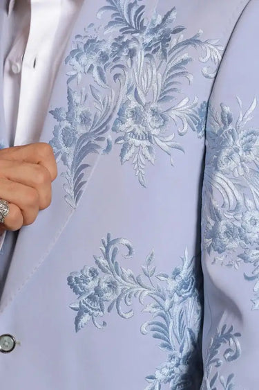 Gray bloom tuxedo set