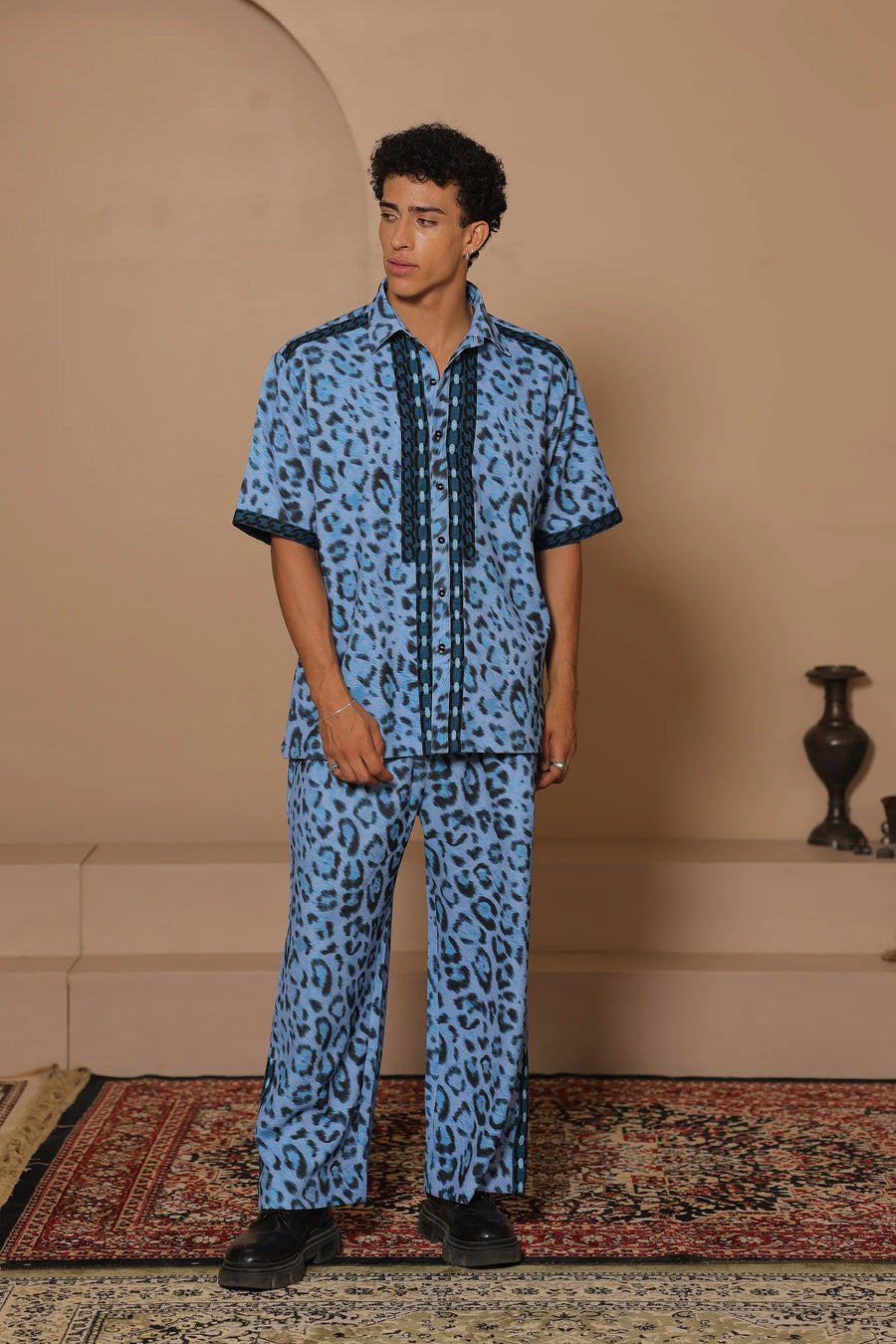 Cheetah Crest Blue Co-Ord Set