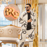 Ivory & Black Rope Print Co-ord Set Worn by Maniesh Paul - Bharat Reshma