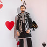 Black Hand-Embroidered Magna Waistcoat Kurta Set Worn by Maniesh Paul - Bharat Reshma