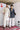 Midnight Elegance Kurta Set – Navy Kurta with Silver Embroidery & White Palazzo - Bharat Reshma