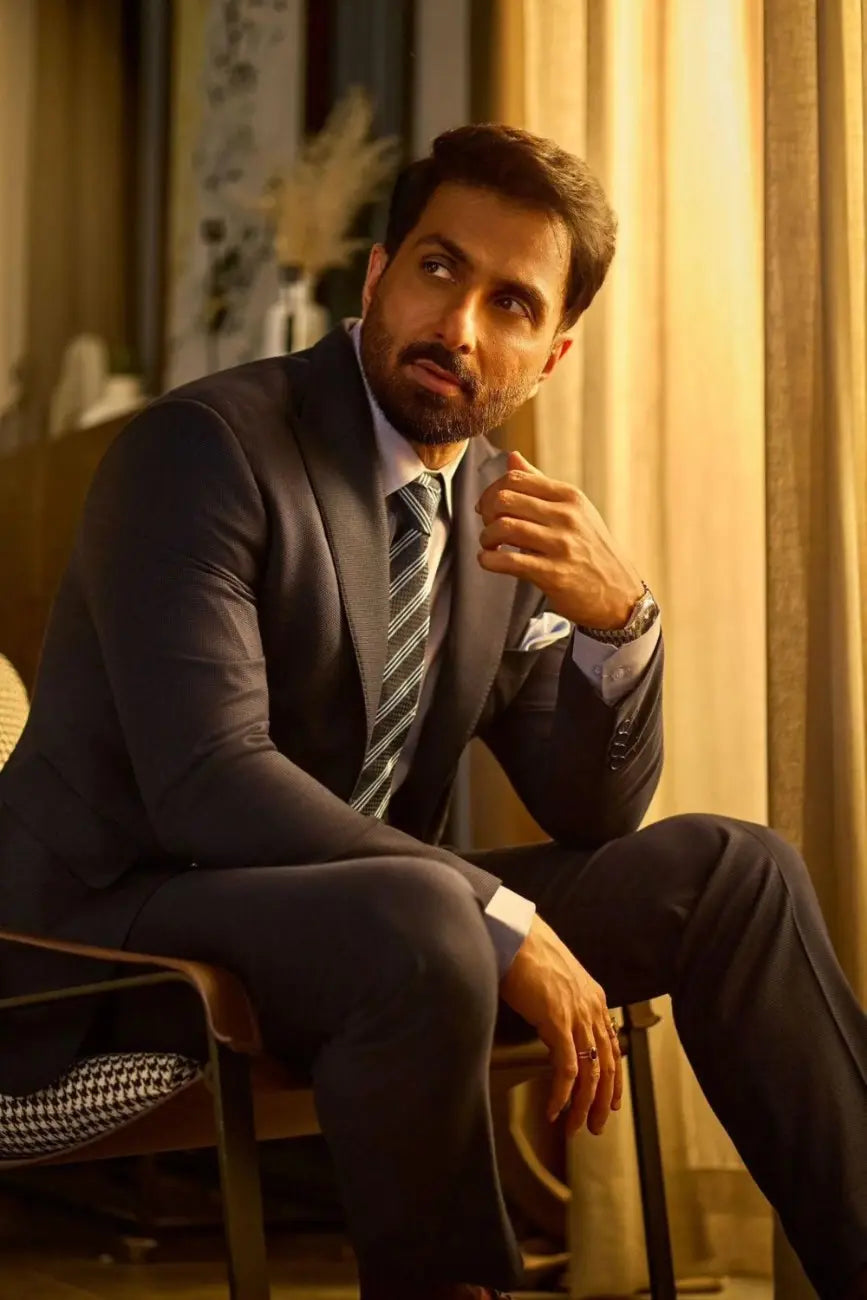 Sonu sood in our bespoke Blue Suit set