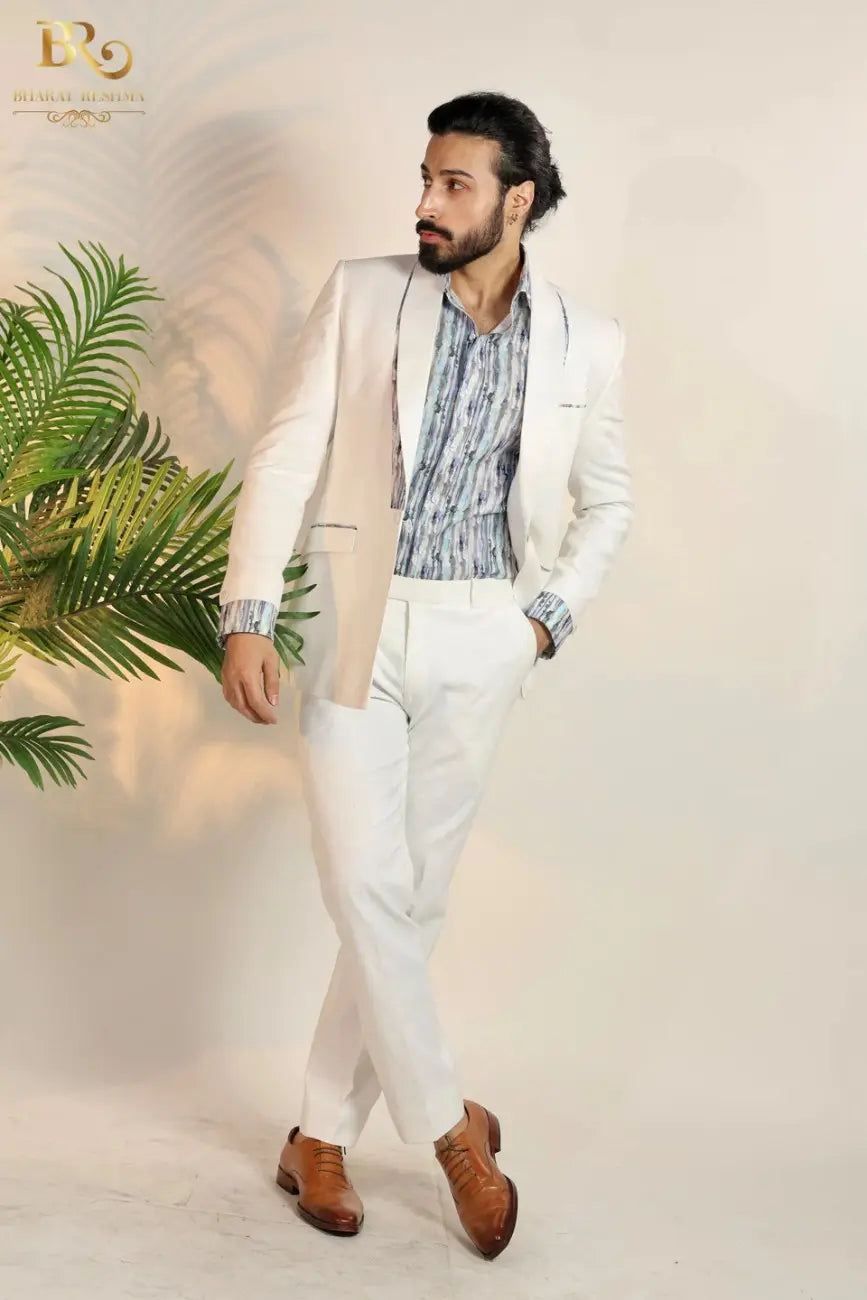 White Linen blazer for men
