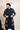 Blue Floral Jaal Pattern Open Jacket Trouser Set