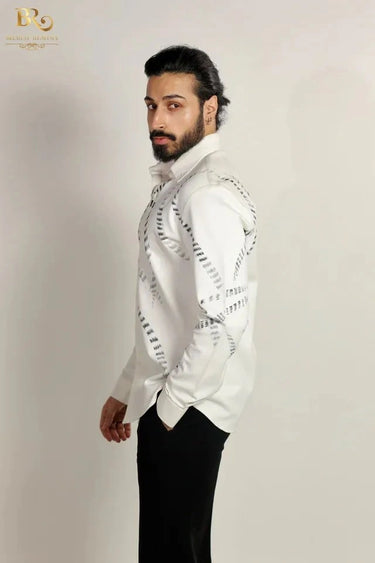 Rope Hand Painted White Shirt