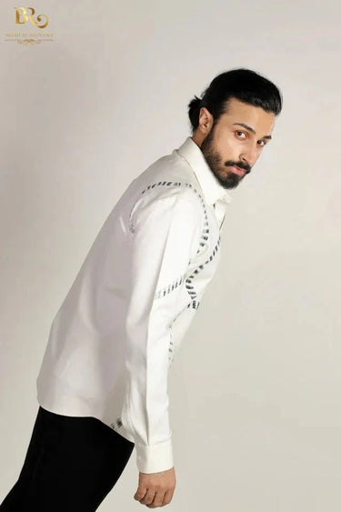 Rope Hand Painted White Shirt