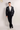 Hand-Painted Black Blazer Set with Hand Embroidery - Bharat Reshma